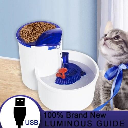 Automatic Pet Drinking Feeder Small Mushroom Water Dispenser Filter With LED Anti-Dry Multi-Function Silent Water Pump Design