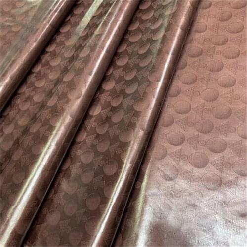 Bazin brode brocade 2019 high quality lace 100%cotton bazin riche brocade jacquard brocade fabric in brown lace 5yards/lot