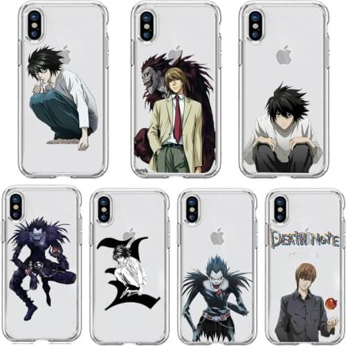 Death Note Ryuk kira hot anime manga Phone Case Transparent soft For iphone 5 5s 5c se 6 6s 7 8 11 12 plus mini x xs xr pro max