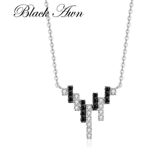 BLACK AWN 2020 New 925 Sterling Silver Jewelry Piano keys Necklace for Women Love-Song Series Sterling Silver Jewelry K050
