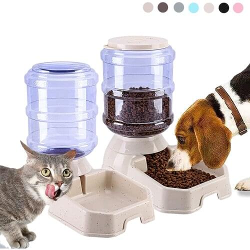 3.8L Dog Water Dispenser Cat Feeding Machine Food Dispenser Dog Pet Feeder Automatic Gravity Refill Pet Water Fountain Bowl