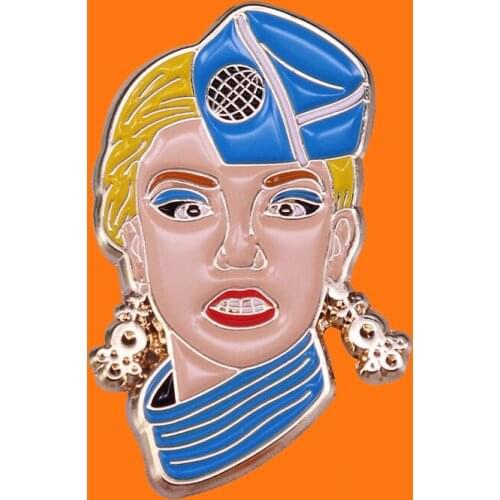 Beautiful Girl Britney Enamel Pins Cute Metal Cartoon Brooch Backpack Hat Bag Collar Lapel Badges Men Women Fashion Jewelry Gift