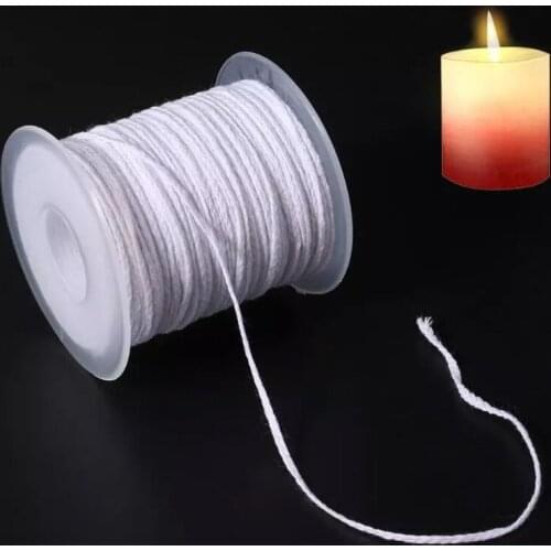 61m Cotton Braid Woven Candle Wick Core Spool Non-smoke 24Strands DIY Handmade Oil Lamps Candles Supplies