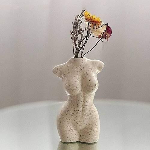 Creative resin vase home decoration art female nude ornament Kardashian body flower arrangement