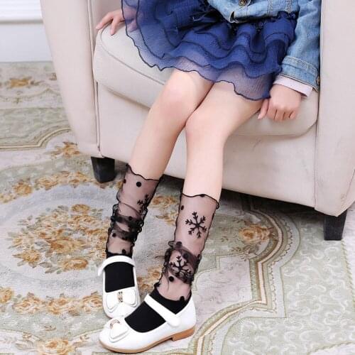 New Arrival Fashion Children Lovely Summer Breathable Cotton Voile Material Socks Princess Style Socks for Infant Girls