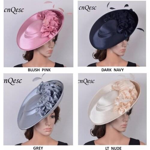 NEW COLOURS,Large saucer sinamay satin fascinator hat for Kentucky Derby,wedding,Church,party,formal occasions,all year round