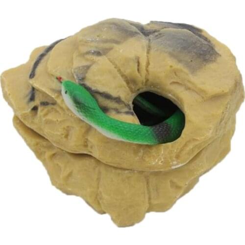 New Shale Step Ledge and Cave Hide-Out reptile hide Aquarium Resin The Snake Hole