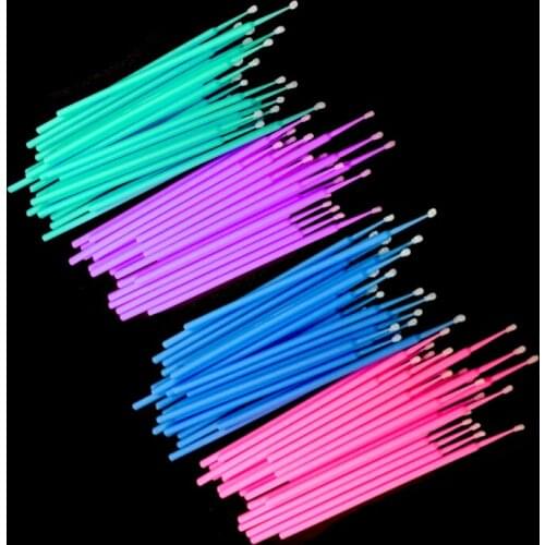 100pcs/bag Disposable Makeup Cotton Swabs Eyelash Extension Cleaning Stick Lash Removing Mascara Micro Brushes Soft Swab