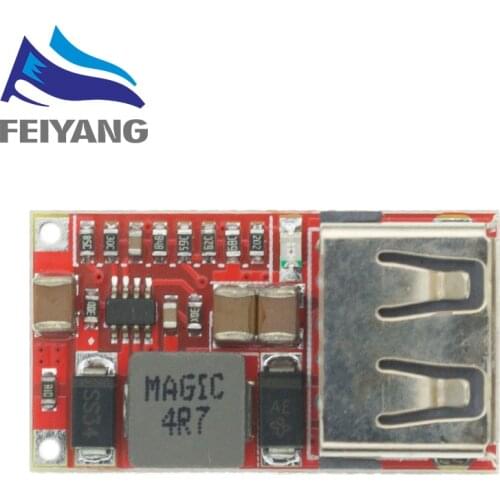 6-24V 24V 12V to 5V USB Step Down Module DC-DC Converter Phone Charger Car Power Supply Module Efficiency 97.5% Buck Module