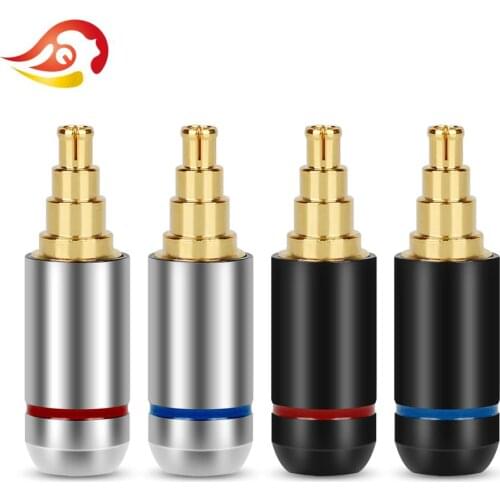 QYFANG 1 Pair Earphone Pin Audio Jack Line Wire Connector For IE40 Pro HiFi Headphone Gold Plated Beryllium Copper Metal Adapter