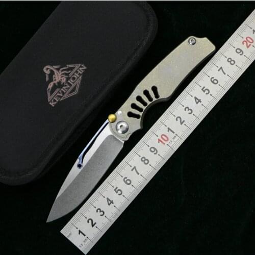 Kevin john Tilock folding knife m390 blade titanium handle utility camping hunting survival pocket Kitchen fruit knives EDC tool