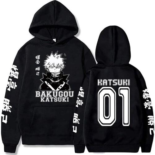 My Hero Academia Anime Bakugou Hoodie Pullovers Tops Long Sleeve Casual Fashion Cloth