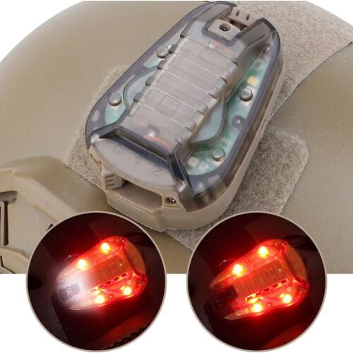 1pc Helmet Outdoor Signal Light Ladybug-Like Waterproof Multi-Modes Tactics Light Portable Hook And Loop Signal Survival Light