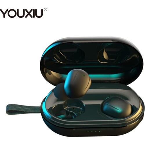 YOUXIU TWS Bluetooth Wireless Earphones HIFI 3D Stereo IPX6 Waterproof Mini In-ear Sports Running Headset With Mic
