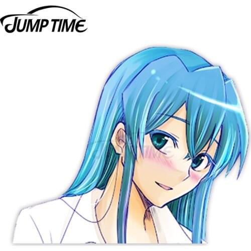Jump Time Akame Ga Kill! Esdese 9.6 Cute Anime Girl Peeker Vinyl Decal Window Waifu Car Stickers