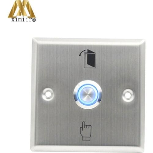With LED Light Stainless Steel Exit Push Button Exit Switch Metal Exit Button E04S