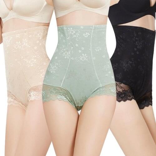 Women Lace Flower Lose Weight Magic Body Shaper High Waist Slimming Tummy Hip Lifter Trainer Lady Corset Underwear