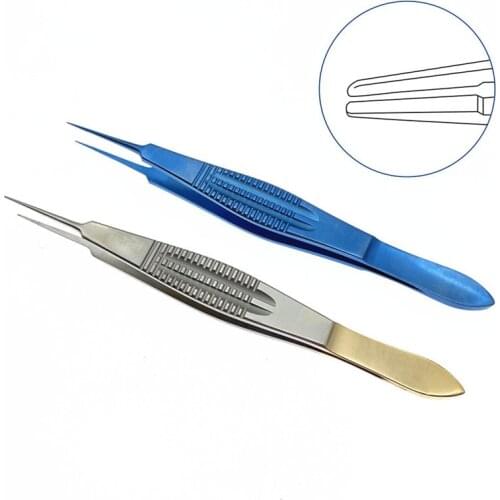 1pcs Straight Castroviejo Tying Forcep 108mm With 6mm tying tweezers Ophthalmic Surgical tweezers