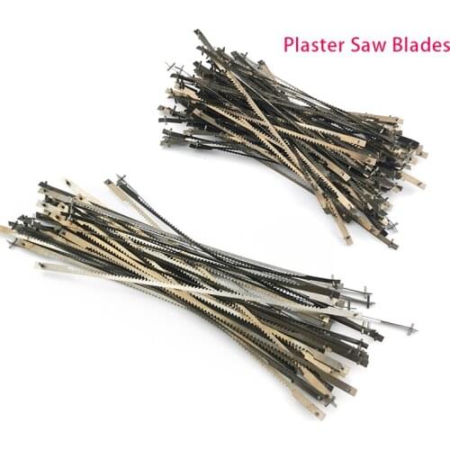100 Pcs Long Plaster Saw Blades 128mm Dentist Tool Dental Lab Equipment
