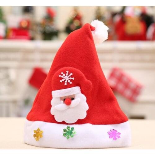 12PCS Red snowman elk Christmas Santa hat christmas tree decorations for home 2020 happy New Year gift Suitable Adult child girl