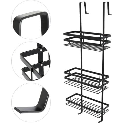 3-layer Simple Shower Room Shelf Bathroom Bathroom Space Aluminum Wall Hanging Basket Free Punch Toilet Storage Rack HWC