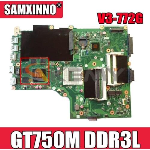 AKEMY NBM7411001 NB.M7411.001 For Acer aspire V3-772G Laptop Motherboard EAVA70HW MAIN BOARD GT750M DDR3L