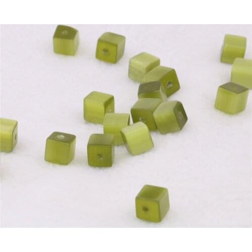 6mm Acrylic Spacer Square shape Beads Loose Cats Eye Beads For Jewelry Making DIY Bracelet Necklace Accessories 15inch y1126