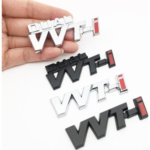 Car 3D Metal DUAL VVT-i VVTi Logo Decal Sticker For TOYOTA Camry COROLLA Car Body Tail Emblems Badge Side Fender Stickers