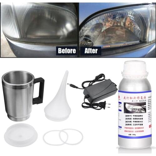 Car Headlight Repair Refurbishment Liquid 800ML Auto Headlight Restoration Polisher Kit Scratches Lamp Renovation Agent