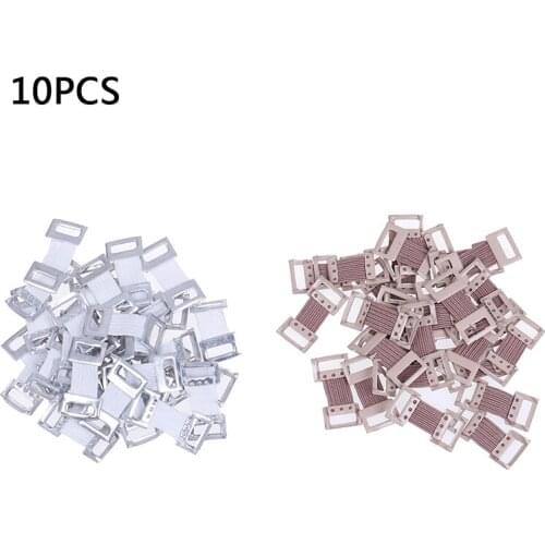White/Coffee Replacement Elastic Bandage Wrap Stretch Metal Clips Fixation Clamps Hooks First Aid Kit for Sports 10/30Pcs