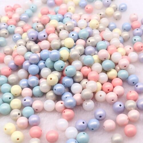 10mm ABS Macaron Imitation Pearl Beads Acrylic Spacer Loose Beads Craft Pearls for Jewelry Making DIY Crafts Garment Beads