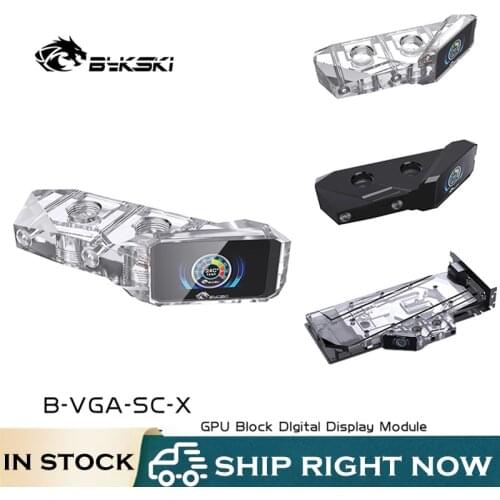 Bykski B-VGA-SC-X Digital Display Thermomete For GPU Water Block,PC Water Cooling Temperature Monitor