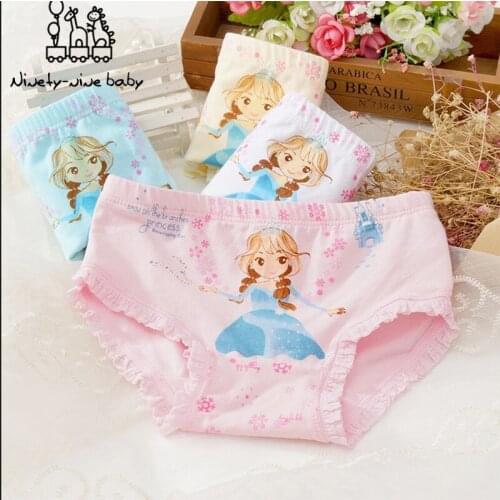 Children Panties for Girls Kids Soft Comfortable Cotton Underpants Lovely Cartoon Printed Panties Childs Breathable Underwear