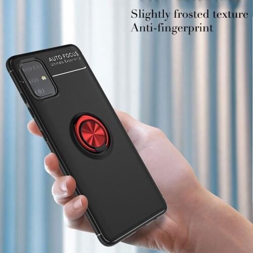 For Samsung Galaxy A21S M21 M31 A21 M30 M30S A31 A51 A71 5G A50 A70 A11 M11 A30S Magnetic metal ring Holder Rubberv Book Cover
