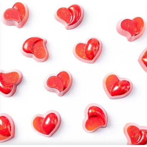 Meibum Valentines Day Love Design Polycarbonate Chocolate Mold Party Pastry Baking Tools Diamond Heart Shaped PC Candy Moulds