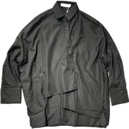 Owen seak Men Casual Shirt Gothic Mens Clothing Hip Hop Tops Tees Autumn Oversized High Streetwear Long Sleeves Black Shirt