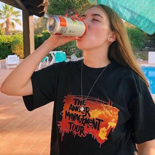 Womens t-shirts korean Black Oversized Tshirt short sleeve Tops harajuku vintage aesthetic gothic graphic punk clothes Hip Hop