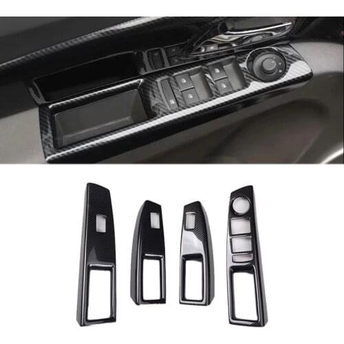 4PCS Car Interior Door Window Lift Glass Switch Buttons Cover Molding for Chevrolet Cruze 2009-2015 Left Hand Drive