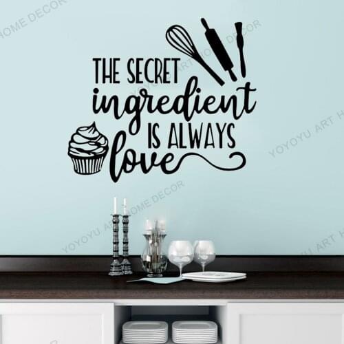 Creative Food Quote Wall Sticker Art Lettering Vinyl Wall Decal Dessert Cake Baking Shop Kitchen Interior Decor Cafe Decor rb361