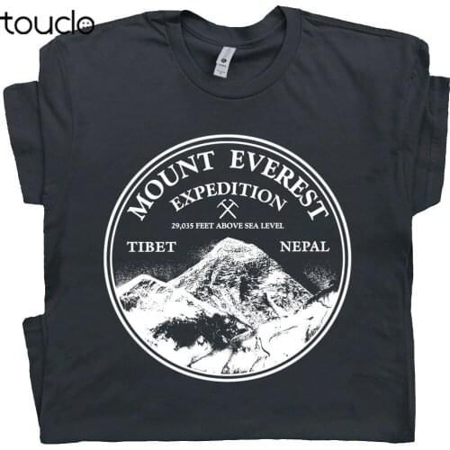 Mount Everest T Shirt Mountain Rock Climbing Vintage Skiing Poster Patch Decal T