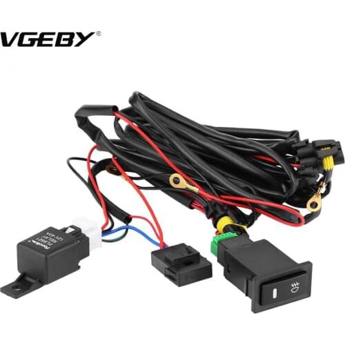 New Wiring Harness Kit Fuse Relay Switch 12V Universal Car LED Fog Light On/Off Switch Car Styling