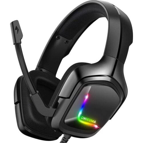 ONIKUMA Advanced 4D Gaming Headset, 7.1 Surround Sound with 50MM Driver, Noise Cancelling Mic with Mute Volume Control headphone