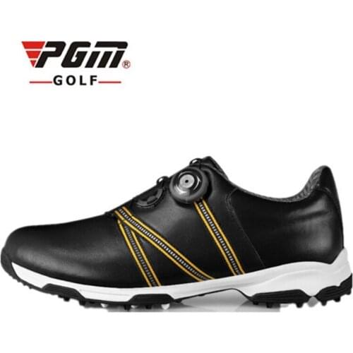 Pgm Men Golf Shoes Leather Waterproof Sport Shoes Men Comfortable Sneakers Spike Outdoor Anti Slip Golf Shoes Hot Sale AA51041
