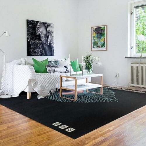 ALITEXTILEBTOC Rectangular 100% Acrylic Carpet Living Room Plant Print Living Room Bedroom Carpet Customizable Hand Carved