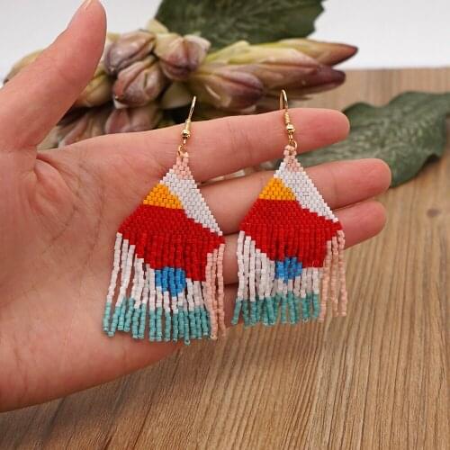 Go2boho Fringe Tassel Earring For Women Jewelry Gift Boho Pendientes Miyuki Bead Earrings Bohemian Ear Ring Handmade Jewellery
