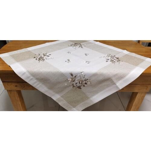 Modern Linen Polyester Tablecloth Hot-selling Embroidery Washable Wedding Banquet Coffee Tablecloth Dining Table Cover