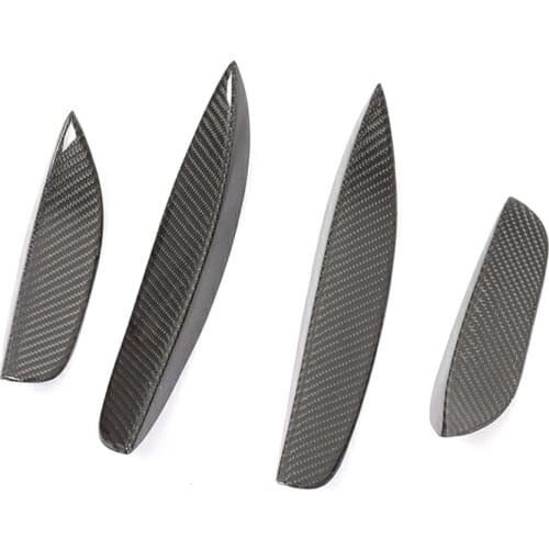 Carbon Fiber Front Bumper Lip Splitter Air Vent Fins Trim Spoiler Body Fit For Mercedes Benz AMG W205 C205 C300 C63AMG 2015-2018