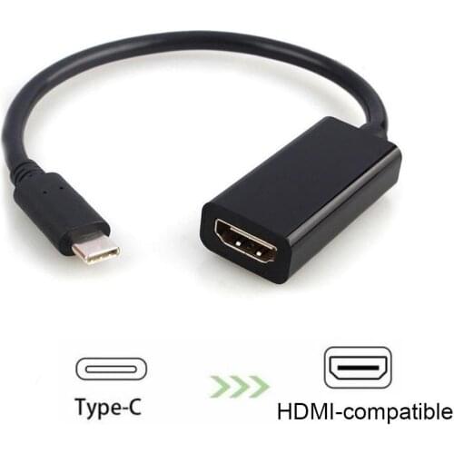 USB 3.1 Type C to HDMI-compatible Conversion Cable 4k Adapter Male to Female Converter for PC Computer TV Display