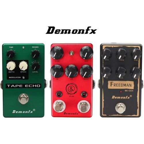 Demonfx AT-DS Freedman BE-ODX TAP ECHO Guitar Effect Pedal Overdrive Distortion Delay CHorus Compressor AutoWah Pedal