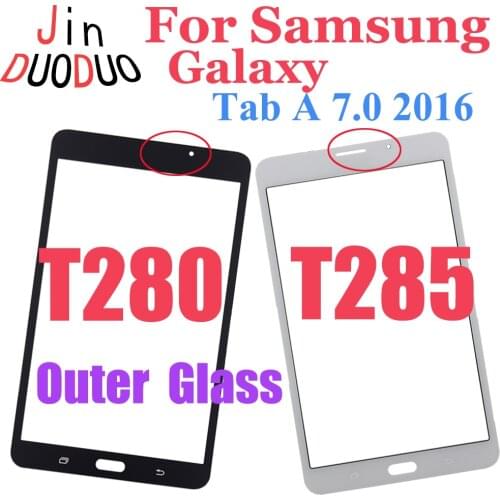 For Samsung Galaxy Tab A 7.0 2016 SM-T280 T280 SM-T285 T285 Outer Glass Panel Replacement Repair Part (Not Touch Screen)